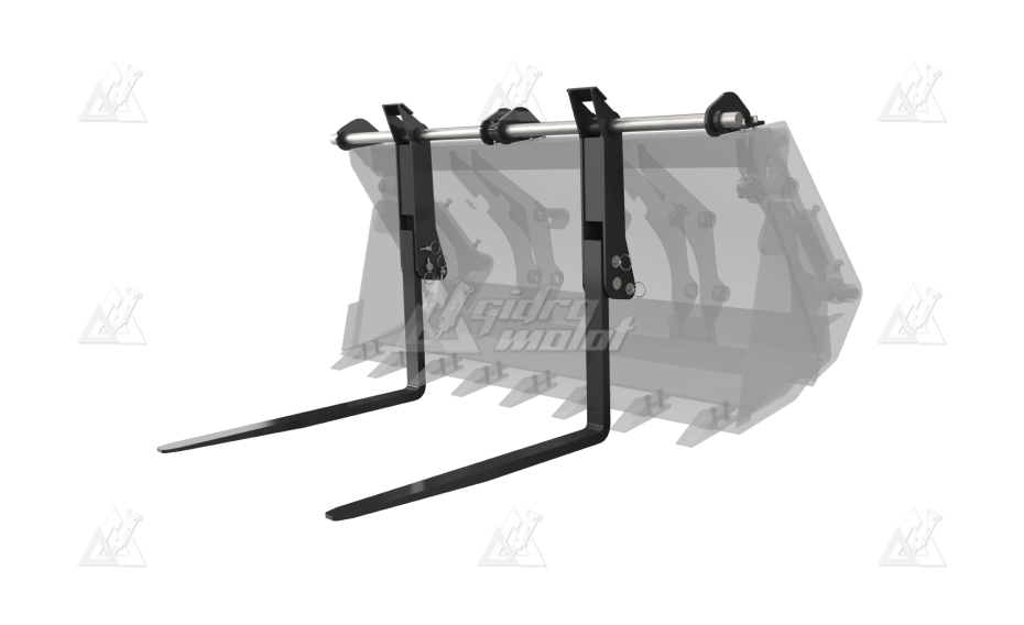 Вилы откидные паллетные Impulse PF2000 на ковш Komatsu WB93/97 картинка