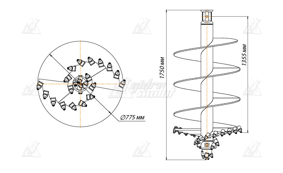 Шнекобур Impulse ШБКС-S6 (кат.3-6) D-800 картинка 638542